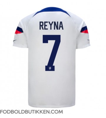 Forenede Stater Giovanni Reyna #7 Hjemmebanetrøje VM 2022 Kortærmet